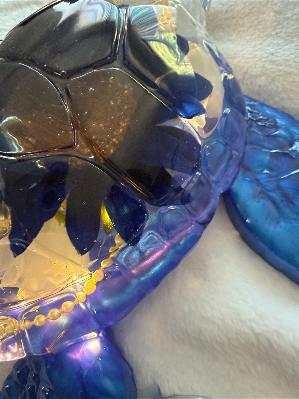 Handmade Resin Sunflower Sea Turtle with Lights - Picture 5 of 9
